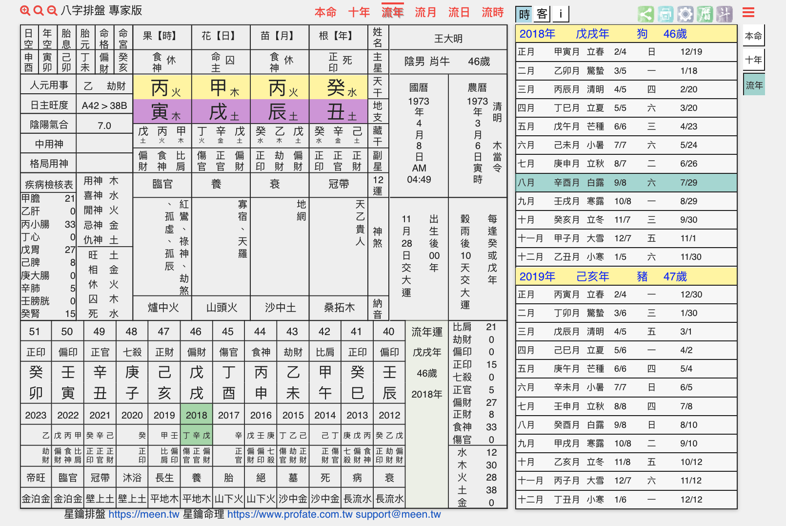 流年盘